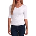 thumbnail image 1 of Womens Cotton Crew Neck Short Sleeve Shirts Summer Top Trendy Fitted Crop Tops Basic Going Out Tee, 1 of 5