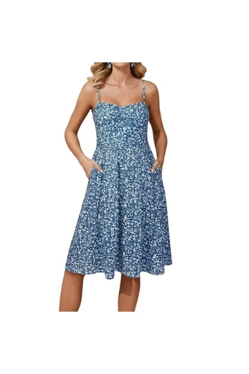 walmart blue floral dress Spring dresses under $30 from Walmart Comment OUTFIT to have the link to shop (and sizing details) sent directly to you! These dresses are giving range from elevated looks to casual