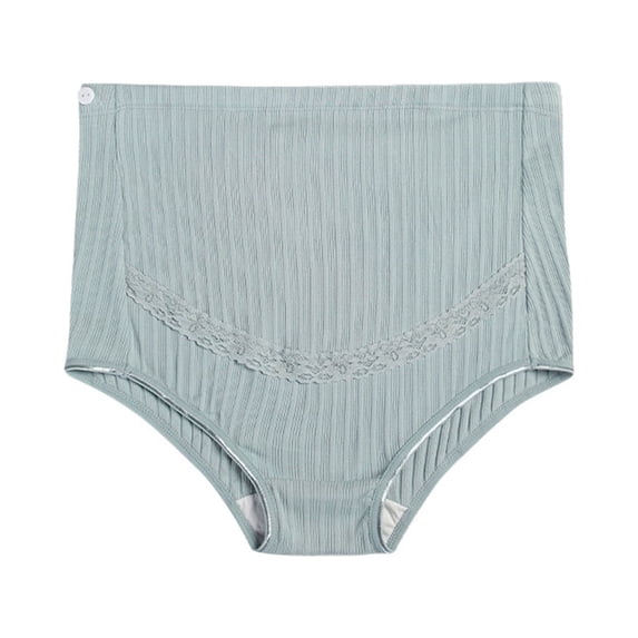 Womens Cotton High Waist Maternity Underwear Over Bump Pregnancy Briefs Ribbed Soft Breathable Tummy Control Solid Color Panties