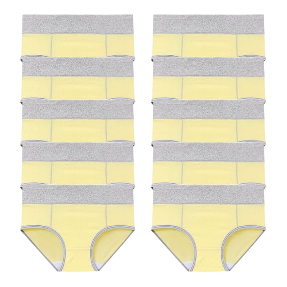 Womens Cotton High Waisted Underwear 10 Pack Breathable Full Coverage Ladies Panties Soft Stretch Plus Size Underpants