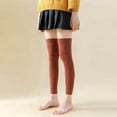thumbnail image 1 of VONCOS Womens Cotton Leg Warmers Thigh High Orange, Over The Knee Ribbed Slouchy Socks, One Size Breathable Knit Lounge Socks, 1 of 5