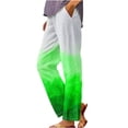thumbnail image 1 of Womens Cotton Linen Pants Color Block Casual Pants Wide Leg Palazzo Pants Dressy Linen Loose Dressy Linen Pants, 1 of 4