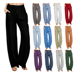 Womens Relaxed Fit Straight Leg Pant All Day Pant in Parchment Walmart