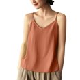 thumbnail image 1 of Womens Cotton Linen Tank Tops V Neck Casual Cami Solid Color Tanks Sleeveless Tops Backless Camisole Thin Straps Blouses Summer Basic Tank, 1 of 4