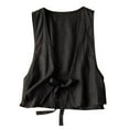 thumbnail image 1 of Womens Cotton Linen Vest Casual Loose V Neck Sleeveless Vests Jacke, 1 of 4