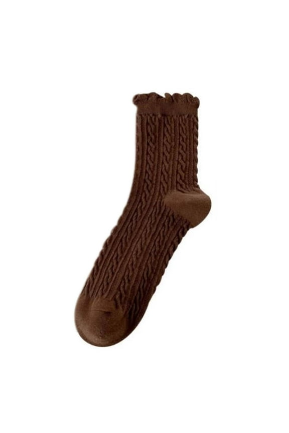 Womens Cotton Mid Calf Socks with Ribbed Soft Lining Breathable Boot Socks for Cozy Fall Warmth and All Day Comfort