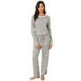 thumbnail image 1 of Womens Cotton Pajama Sets with Long Sleeves and Long Pants 2pcs Round Neck Sleepwear Sets for Women Soft Loungewear Set with Pockets Cute Star Print Women Nightwear Sets, S-XXL, 1 of 10
