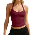 thumbnail image 1 of Womens Cotton Ribbed Square Neck Tank Tops Basic Backless Sleeveless Summer Cami Shirts 2026, 1 of 5