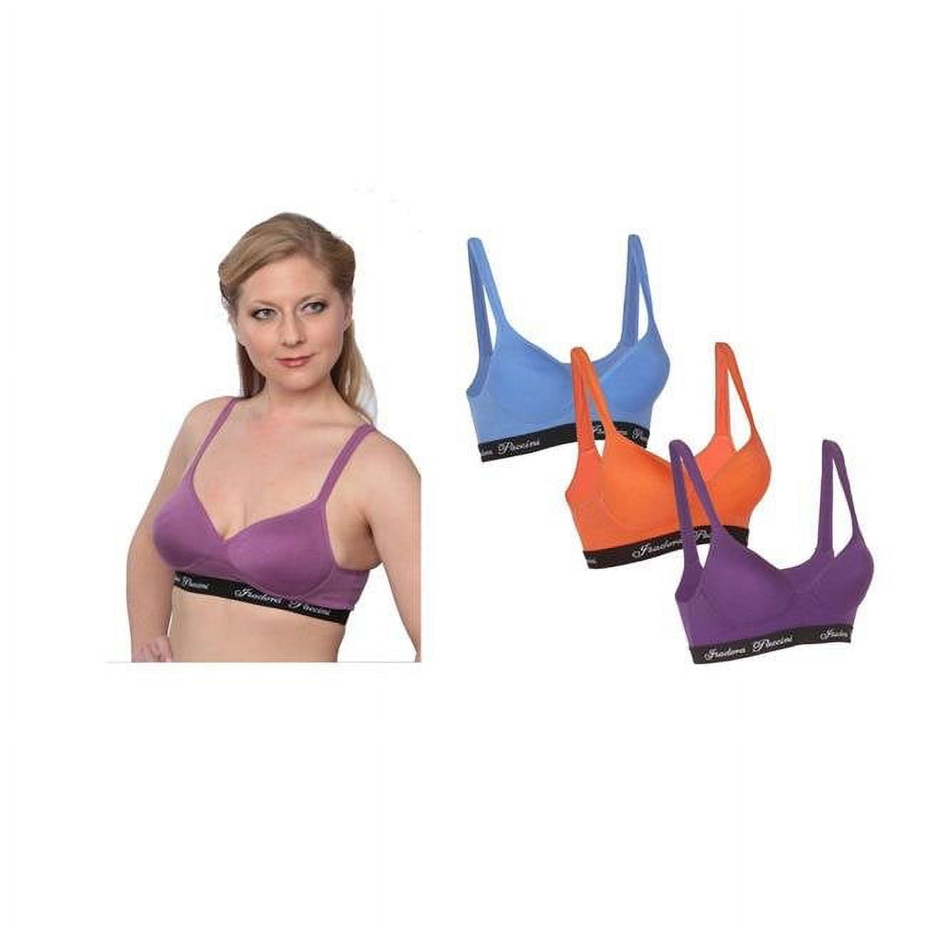 Womens Cotton Sports Bras, Assorted Color - Small & Extra Large
