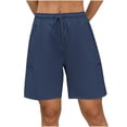 thumbnail image 1 of Womens Cotton Sweat Shorts Casual Summer 7'' - Bermuda Shorts with Pockets Soft Lounge Athletic Gym Shorts, 1 of 7