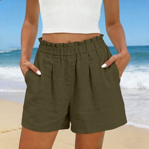 Womens Cotton Sweat Shorts Casual Summer Short Loose Elastic Waist Lounge Running Athletic Shorts with Pockets