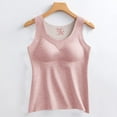 thumbnail image 1 of Womens Cotton Thermal Fleece Lined Underwear Tops Cami Tank Top Vest Sleeveless Shirts Camisole Warm Base Layer Cami Vest Underwear Tops Pink XXL, 1 of 3