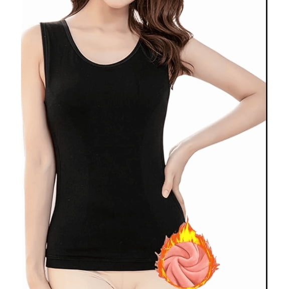Womens Cotton Thermal Fleece Lined Underwear Tops Cami Tank Top Warm Base Layer Vest