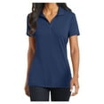 thumbnail image 1 of Womens Cotton Touch Performance Polyester/Spandex Polo T-Shirt Estate Blue 4X-Large, 1 of 6