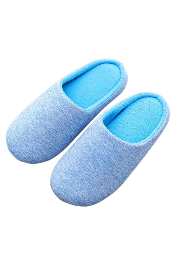 Womens Cotton Washable Summer House Slippers Indoor Slip On Bedroom Shoes with Memory Foam Closed Toe Non Skid Soles