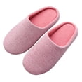 thumbnail image 1 of Womens Cotton Washable Summer House Slippers Indoor Slip On Bedroom Shoes with Memory Foam Closed Toe Non Skid Soles, 1 of 6