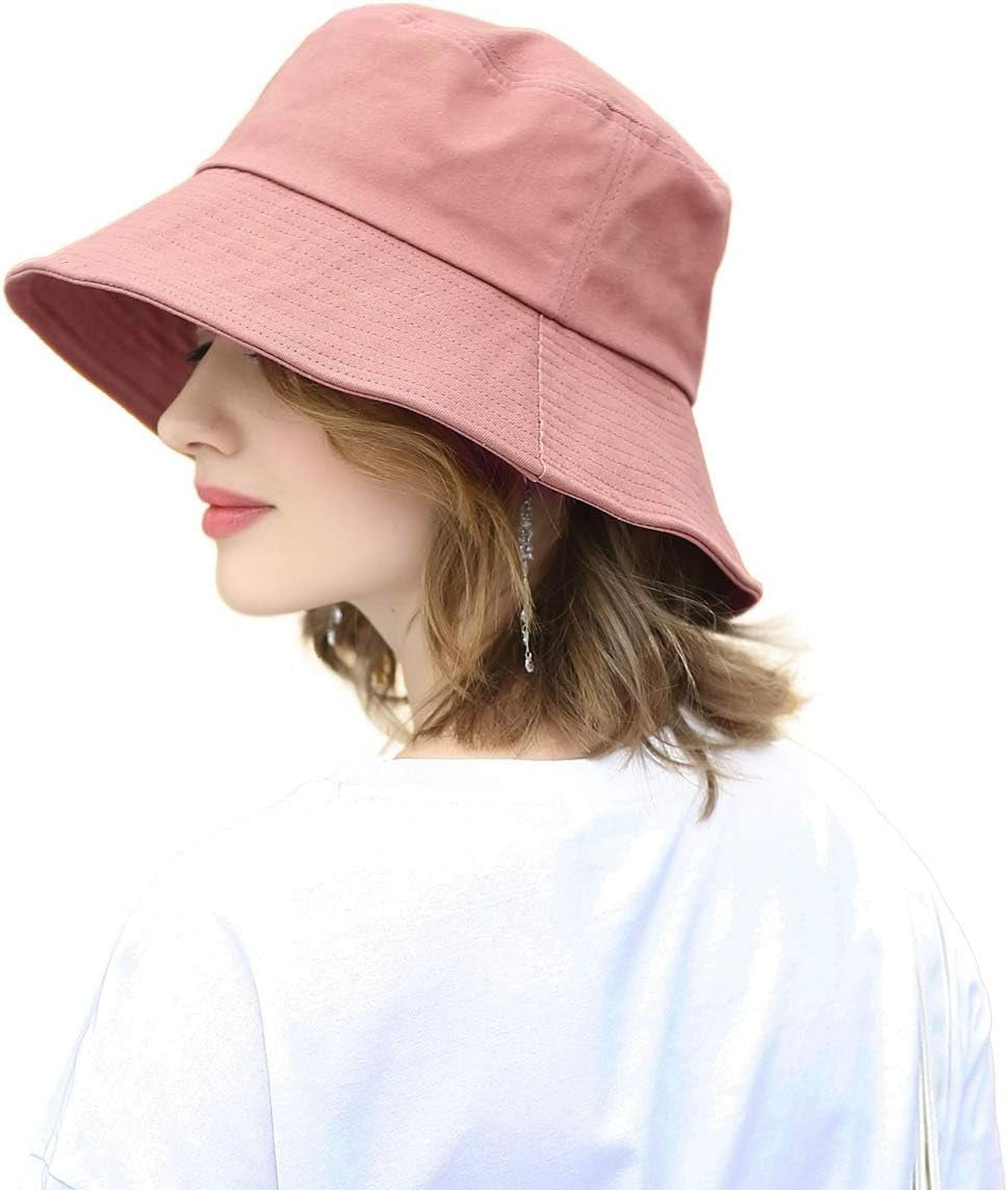 Womens UPF50+ Cotton Wide Brim Sun Hat Packable Beach Travel Bucket Cap Womens Cotton Wide Brim Sun Hats UPF50+ UV Packable Beach  main image 2