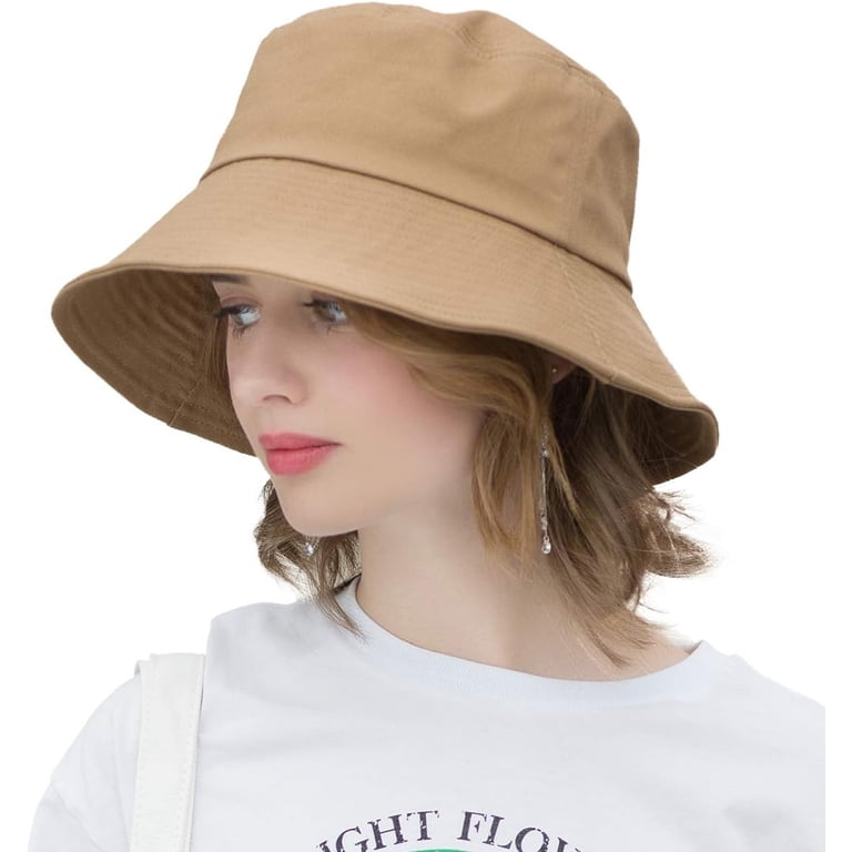 Womens Cotton Wide Brim Sun Hats UPF50+ UV Packable Beach  display picture 1