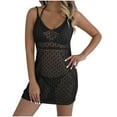 thumbnail image 1 of Womens Cover Ups for Swimwear Hollow Out Crochet V Neck Bathing Suits Cover Up Summer Sleeveless Swimsuits Coverup, 1 of 6