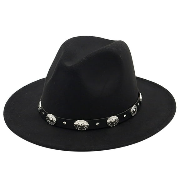 Cowboy Hat for Women Leather Cowboy Hat Black Hat Cowboy Hat Boys One Size