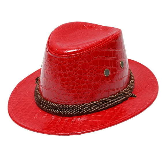Womens Cowboy Hats Red Hat Straw Cowboy Hats Funny Hats for Men One Size