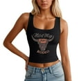 thumbnail image 1 of Womens Cowgirl Tank Tops Sleeveless Cowboy Graphic Country Cropped Cami Shirts Casual Slim Fit Workout Camisoles, 1 of 4