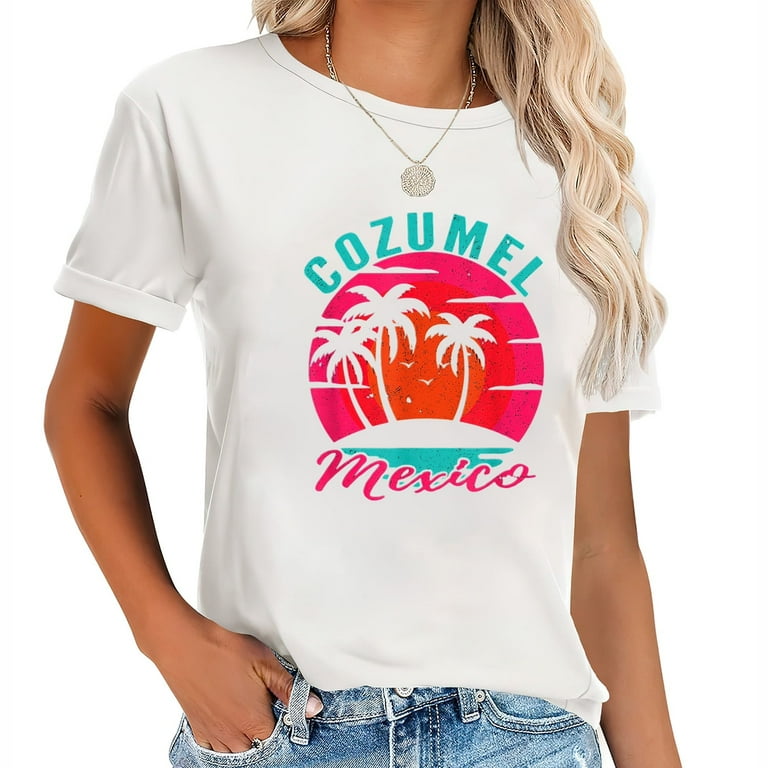 Cozumel Mexico Palm Trees Sunset T-Shirt Cozumel Mexico Palm Trees Sunset T-Shirt