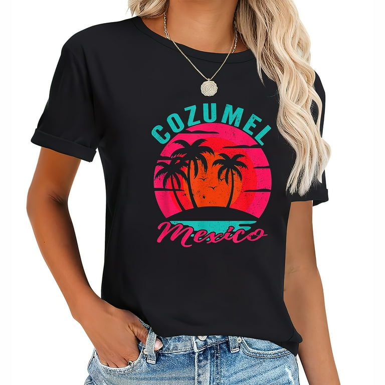 Cozumel Mexico Palm Trees Sunset T-Shirt Cozumel Mexico Palm Trees Sunset T-Shirt