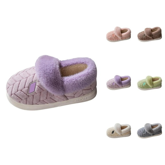 Womens Cozy Slippers Fuzzy Soft Winter House Footwear Men's And Women's Models Of Cott On Slippers Winter Package With Cot Ton Shoes Home Indoor Non Thickened Warm Cot Ton Slippersa