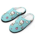 thumbnail image 1 of Womens Cozy Slippers Hello Kitty Warm Soft Plush Slipper Slip-on House Shoes for Home Indoor Outdoor, 1 of 7