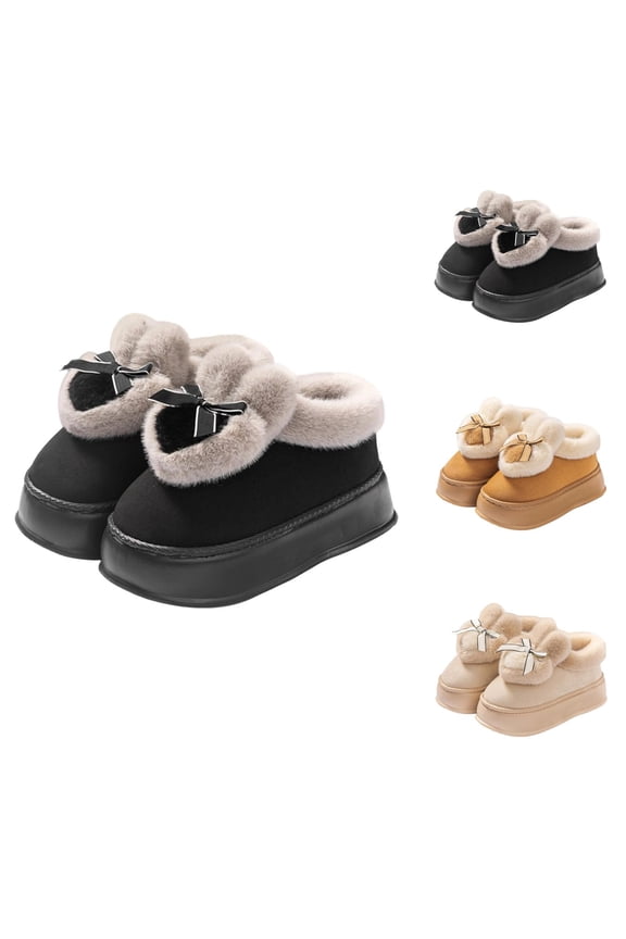 Womens Cozy Slippers Plush Non Slip Indoor Winter Shoes Memory Foam On Shoes For Winter Warm Lined Indoor Outdoor Slide Mule With Arch Support