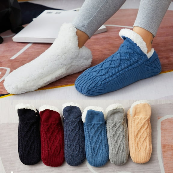 Womens Cozy Soft Fuzzy Socks - Fluffy Crew Slipper Socks
