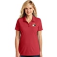 thumbnail image 1 of Womens Crashing Bowling Pins Moisture-Wicking Polo Shirt, XL Rich Red, 1 of 5