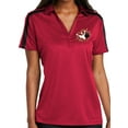 thumbnail image 1 of Womens Crashing Bowling Pins Polo Shirt - Red/Black, 2XL, 1 of 5