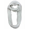 thumbnail image 1 of Womens Cream Sparkle Knit Infinity Eternity Loop Circle Scarf, 1 of 1