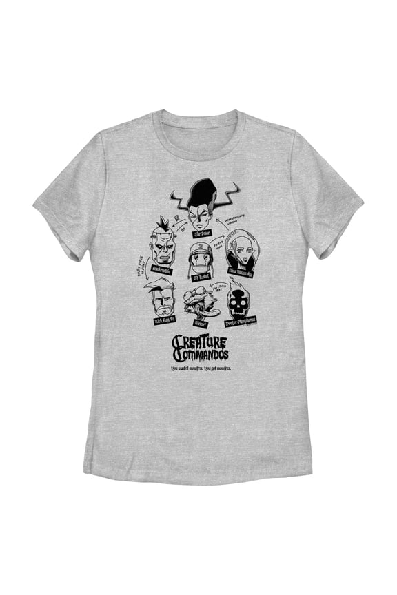 Womens Creature Commandos You Wanted Monsters T Shirt