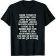 thumbnail image 1 of Womens Creed Thoughts Group Matthew T-Shirt Black Large, 1 of 5