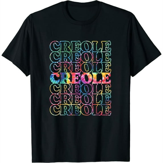 Womens Creole Tie Dye For Creole Pride And Heritage T-Shirt Black 3X-Large