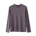 thumbnail image 1 of Womens Crew Neck Long Sleeve Shirts 2026 Spring Basic Loose Fit Layering Tops Soft Comfy Underscrubs Layer T-Shirts, 1 of 4