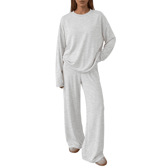SUNBS 2 Piece Lounge Sets For Women Oversized Tops Wide Leg Pants Matching Sets Women Clothing
