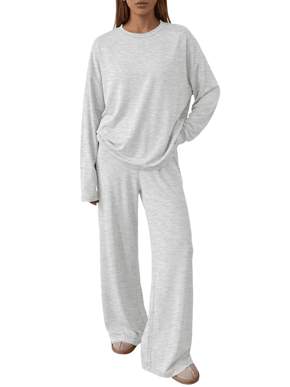 Lounge Sets For Women Matching Sets Oversized Tops Wide Leg Pants