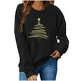 thumbnail image 1 of Womens Crew Neck Pullover Sweater Blouses ，Womens Xmas Graphic Sweatshirt Tops Christmas Tree Print Sweatshirt Fall Casual Trendy Sweatshirt Hooded Pullover Tops, 1 of 7