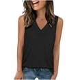 thumbnail image 1 of Womens Crew Neck Sleeveless Shirts Plain Tank Tops Dressly Basic Blouses Loose T-Shirt Daily Work Outfit Causal Tunic Tees Summer 2025, 1 of 7