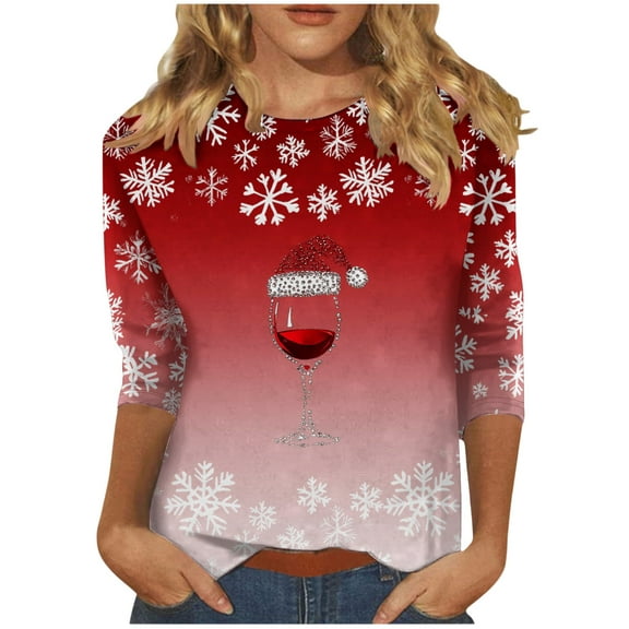 Womens Crew Neck Sweatshirt Xmas Funny Christmas Long Sleeve Shirts Comfort Casual Christmas Print Sweater Tops Fall Casual Trendy Sweatshirt Hooded Pullover Tops