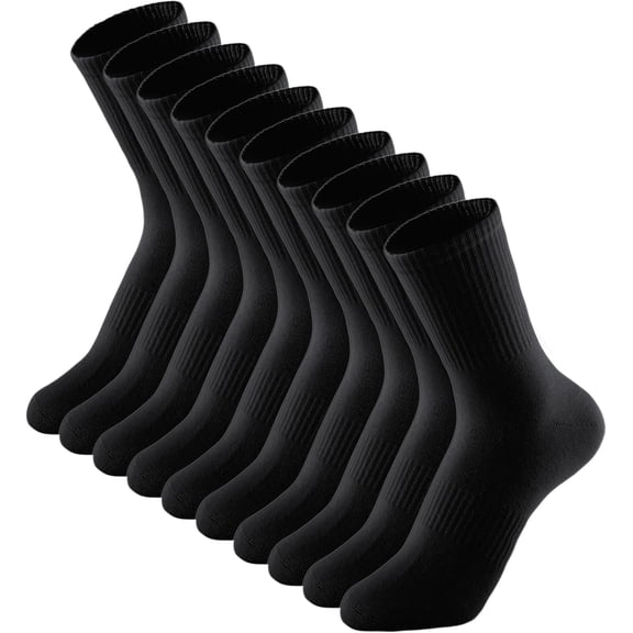 Womens Crew Socks Casual Athletic Gym LightWeight Thin Cotton Socks 5 Pairs