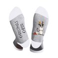 thumbnail image 1 of Womens Crew Socks Women's Christmas Knit Half Socks Christmas Cheer Snowman Print Color Block Letter Thermal Cozy Warm Soft Thick Socks Fall Socks Women C A1 Pairs, 1 of 5