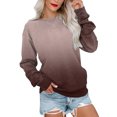 thumbnail image 1 of Womens Crewneck Oversized Sweatshirts Long Sleeve Gradient Printed Tops Fall Fashion 2025 Pullover Sweaters Winter Clothes, 1 of 6