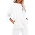 thumbnail image 1 of Womens Crewneck Sweatshirt Cotton Soft Lined Pullover Casual Fall Winter Clothes Vintage Graphic Trendy Streetwear Tops, 1 of 5