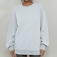 thumbnail image 1 of Womens Crewneck Sweatshirts Casual Long Sleeve Loose Pullover Soft Solid Fall Winter Tops Light Gray M, 1 of 5