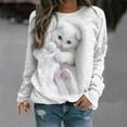 thumbnail image 1 of Womens Crewneck Sweatshirts Long Sleeve Cute Cat Printed Tops Fall Fashion Pullover Shirts 2025, 1 of 4